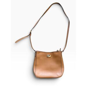 Michael Kors Fulton Saffiano Leather Small North South Crossbody Bag  in Tan